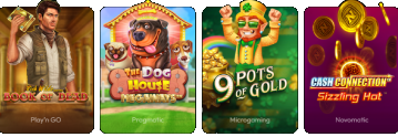 Banner med ett stort utbud av spel tillgängliga på Tucan Casino för svenska spelare